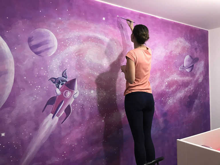 Olga Cermanová malba na zdi