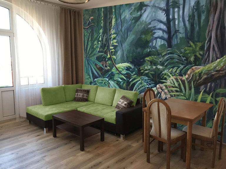 džungle prales - malba na zdi