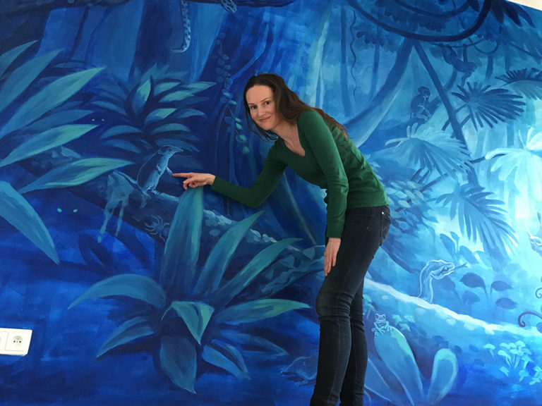 umělecká malba na zdi Olga Cermanová