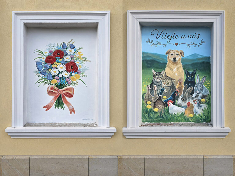 falešná okna - malba